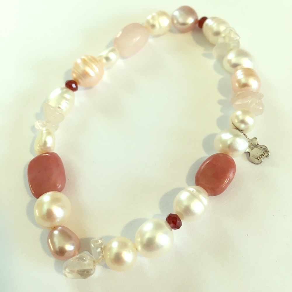Authentic TOUS silver pearl bracelet